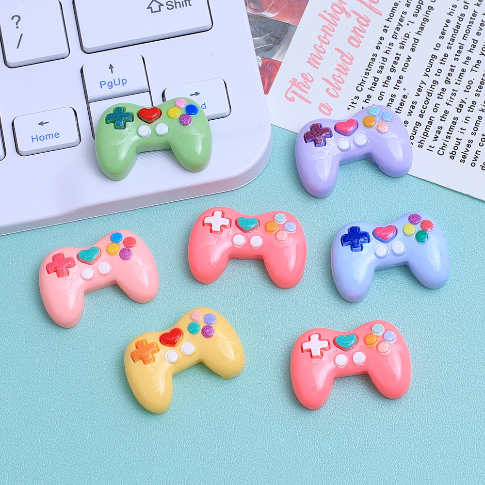 Gaming Console Keychain - 5pcs Color Gaming Console Gamepad Resin