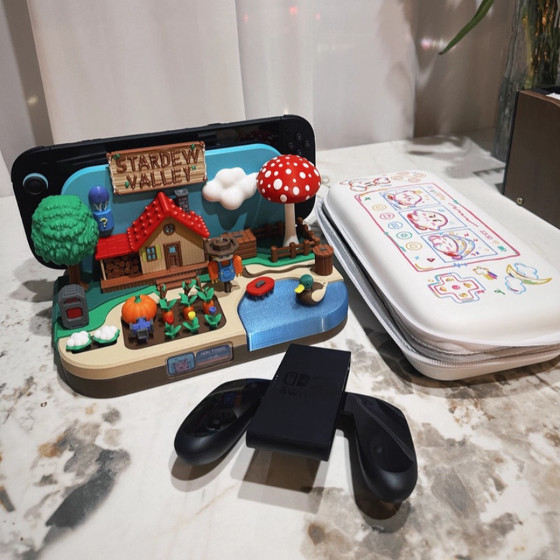 Gaming Console Stand - Switch Dock Stardew Valley Farm Theme