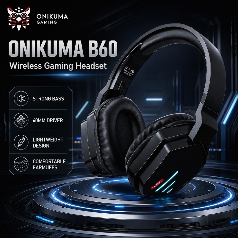 Gaming Console Apple - ONIKUMA B60 Wireless Gaming Stereo Sound