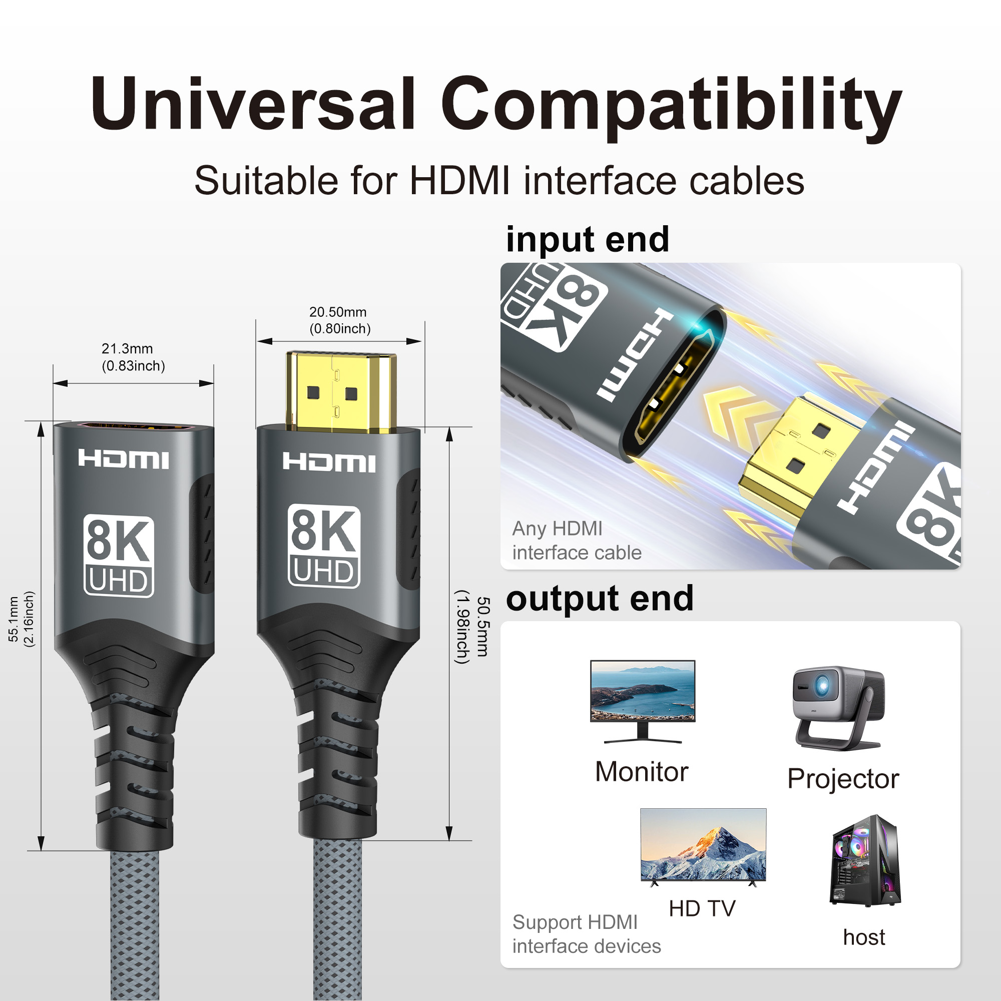 HDMI 2.1 Extension cable 8K HD - Hdmi Cable 2.1 review and price