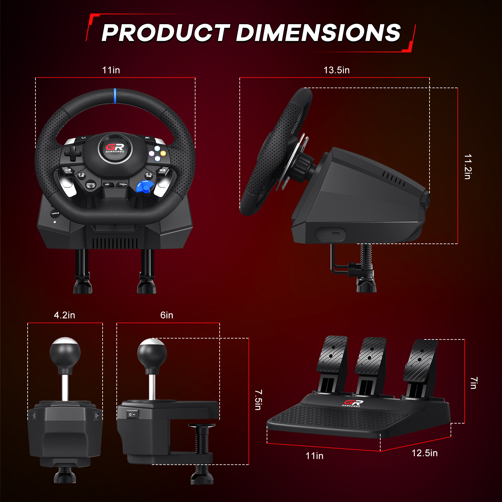 F127 Gaming Steering Wheel For - Racing Pedal Set review and price